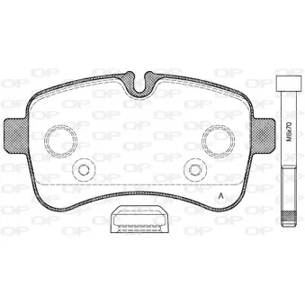 Jeu de 4 plaquettes de frein arrière OPEN PARTS BPA1282.00