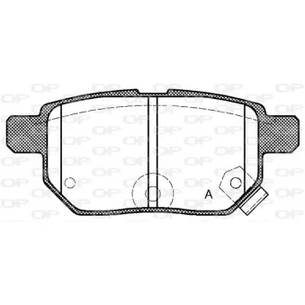 Jeu de 4 plaquettes de frein arrière OPEN PARTS BPA1286.02