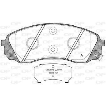 Jeu de 4 plaquettes de frein avant OPEN PARTS BPA1291.02