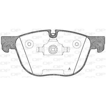 Jeu de 4 plaquettes de frein avant OPEN PARTS BPA1297.00