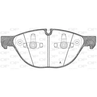 Jeu de 4 plaquettes de frein avant OPEN PARTS BPA1298.00