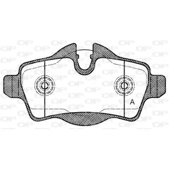 Jeu de 4 plaquettes de frein arrière OPEN PARTS BPA1344.00