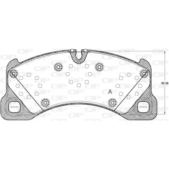 Jeu de 4 plaquettes de frein avant OPEN PARTS BPA1345.00