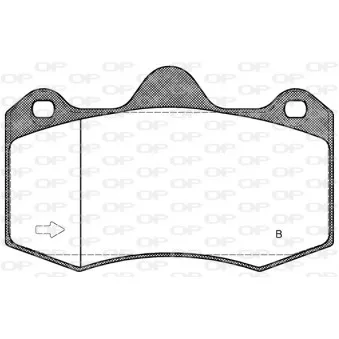 Jeu de 4 plaquettes de frein avant OPEN PARTS BPA1404.00