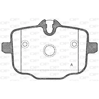 Jeu de 4 plaquettes de frein arrière OPEN PARTS BPA1433.00