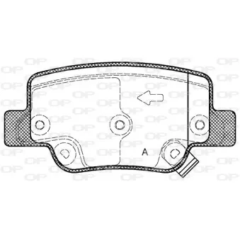 Jeu de 4 plaquettes de frein arrière OPEN PARTS BPA1452.02