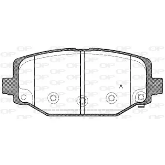 Jeu de 4 plaquettes de frein arrière OPEN PARTS BPA1483.04