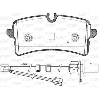 Jeu de 4 plaquettes de frein arrière OPEN PARTS BPA1505.02