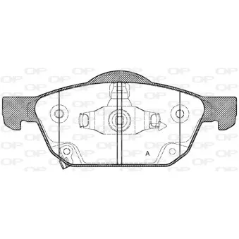 Jeu de 4 plaquettes de frein avant OPEN PARTS BPA1552.02