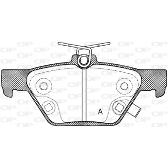 Jeu de 4 plaquettes de frein arrière OPEN PARTS BPA1638.02