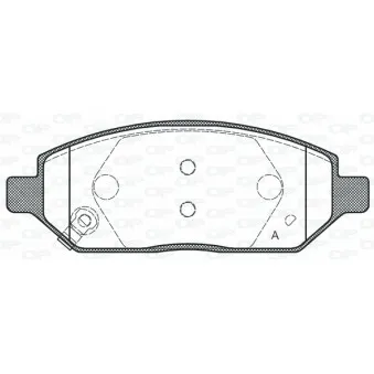 Jeu de 4 plaquettes de frein avant OPEN PARTS BPA1674.02