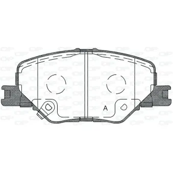 Jeu de 4 plaquettes de frein avant OPEN PARTS BPA1795.02