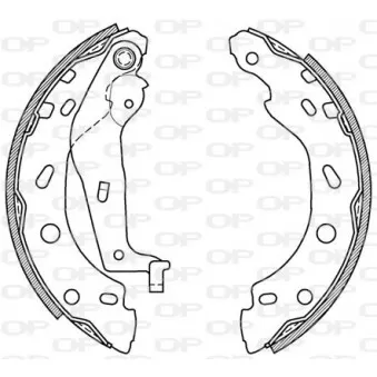 Jeu de mâchoires de frein OPEN PARTS BSA2000.00