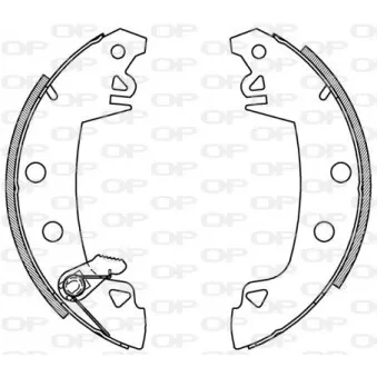 Jeu de mâchoires de frein OPEN PARTS BSA2003.00