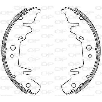 Jeu de mâchoires de frein OPEN PARTS BSA2004.00