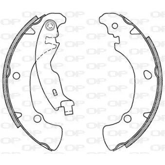 Jeu de mâchoires de frein OPEN PARTS BSA2009.00