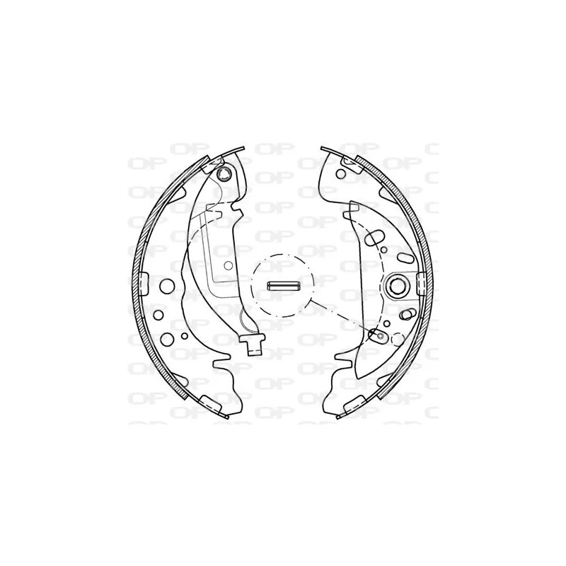 Jeu de mâchoires de frein OPEN PARTS BSA2035.00