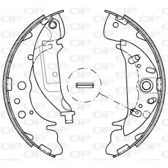 Jeu de mâchoires de frein OPEN PARTS BSA2036.00