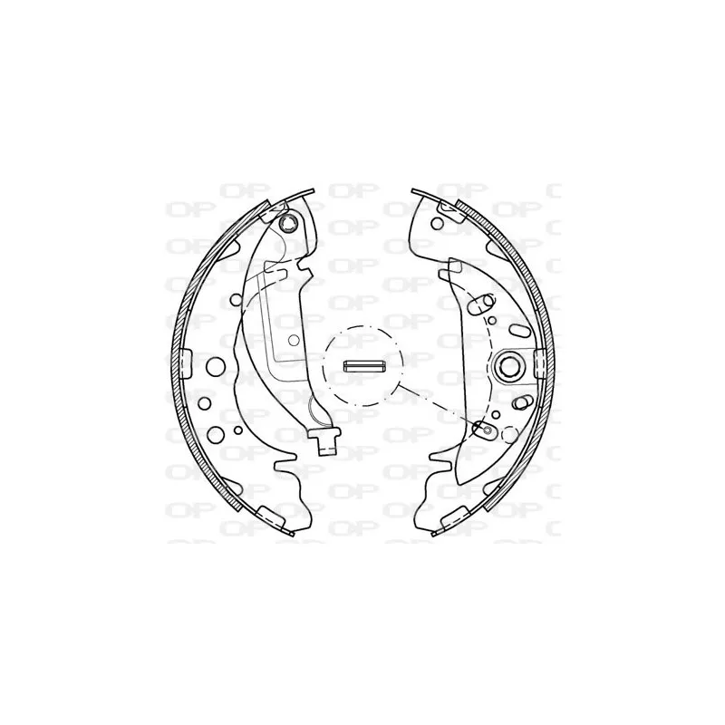 Jeu de mâchoires de frein OPEN PARTS BSA2036.00