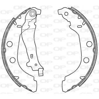 Jeu de mâchoires de frein OPEN PARTS BSA2039.00