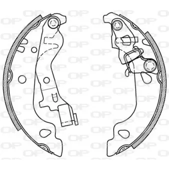 Jeu de mâchoires de frein OPEN PARTS BSA2043.00