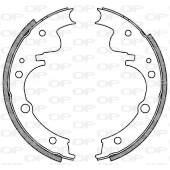 Jeu de mâchoires de frein OPEN PARTS BSA2045.00