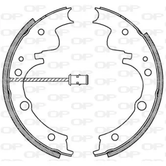 Jeu de mâchoires de frein OPEN PARTS BSA2046.00