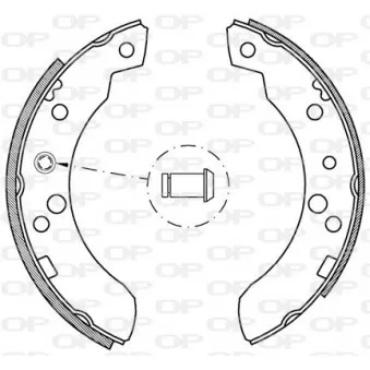 Jeu de mâchoires de frein OPEN PARTS BSA2049.00