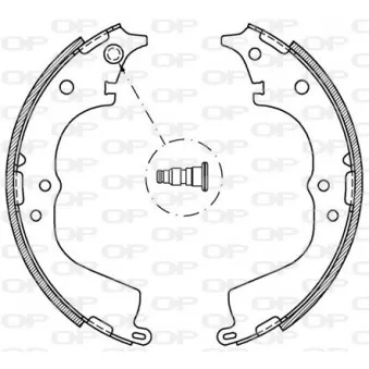 Jeu de mâchoires de frein OPEN PARTS BSA2063.00