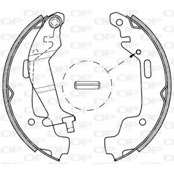 Jeu de mâchoires de frein OPEN PARTS BSA2074.00