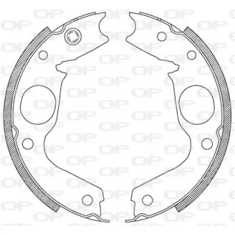 Jeu de mâchoires de frein OPEN PARTS BSA2076.00