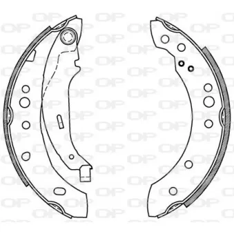 Jeu de mâchoires de frein OPEN PARTS BSA2078.00