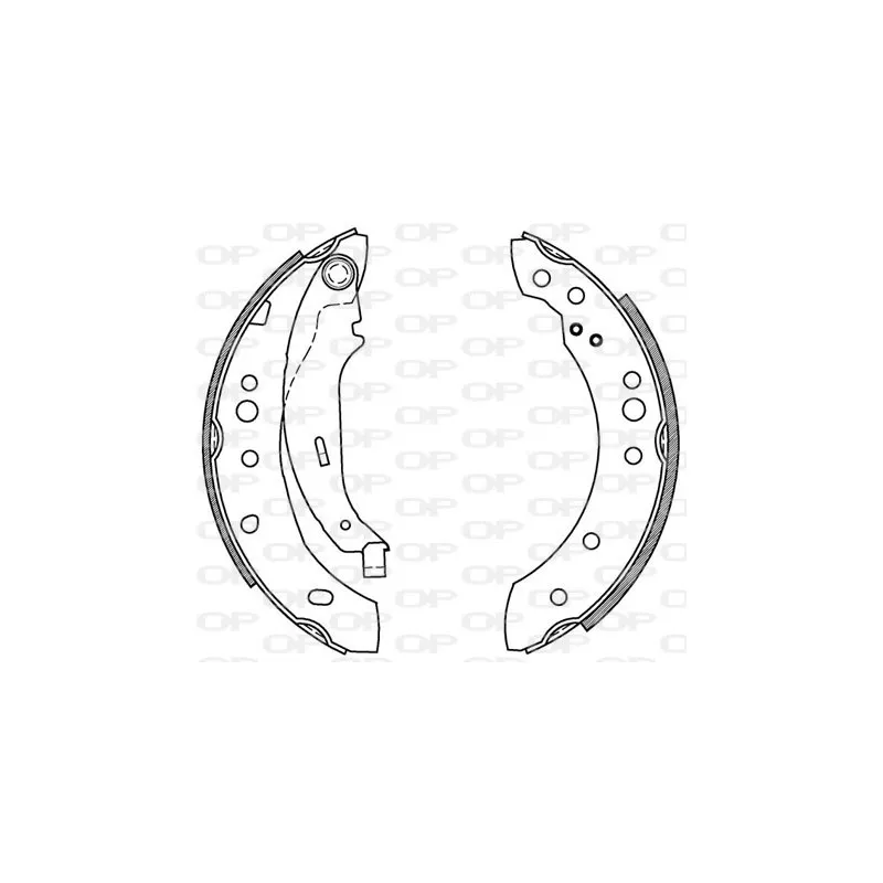 Jeu de mâchoires de frein OPEN PARTS BSA2078.00