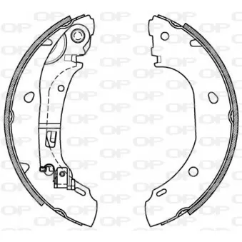 Jeu de mâchoires de frein OPEN PARTS BSA2086.00