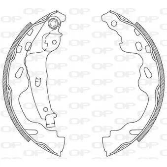 Jeu de mâchoires de frein OPEN PARTS BSA2104.00