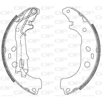 Jeu de mâchoires de frein OPEN PARTS BSA2115.00