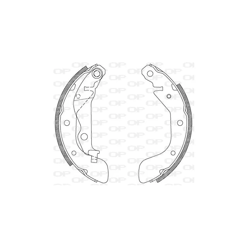 Jeu de mâchoires de frein OPEN PARTS BSA2117.00