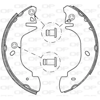 Jeu de mâchoires de frein OPEN PARTS BSA2134.00