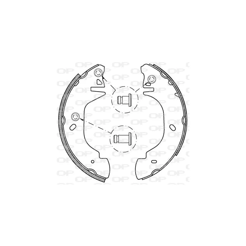 Jeu de mâchoires de frein OPEN PARTS BSA2134.00