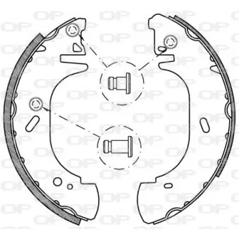 Jeu de mâchoires de frein OPEN PARTS BSA2135.00