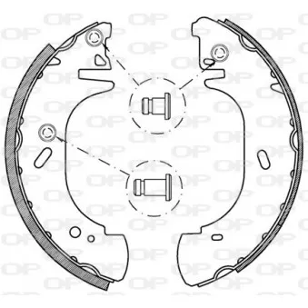 Jeu de mâchoires de frein OPEN PARTS BSA2137.00