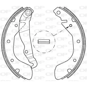 Jeu de mâchoires de frein OPEN PARTS BSA2138.00