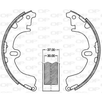 Jeu de mâchoires de frein OPEN PARTS BSA2142.00