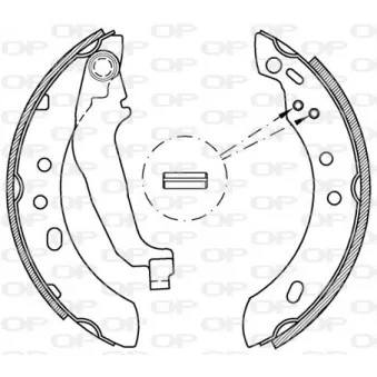 Jeu de mâchoires de frein OPEN PARTS BSA2146.00