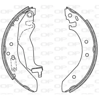 Jeu de mâchoires de frein OPEN PARTS BSA2152.00