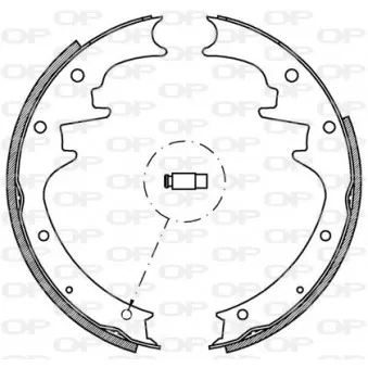 Jeu de mâchoires de frein OPEN PARTS BSA2163.00