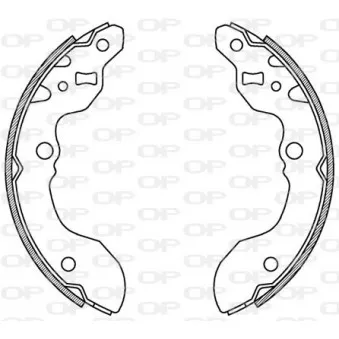 Jeu de mâchoires de frein OPEN PARTS BSA2178.00