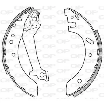 Jeu de mâchoires de frein OPEN PARTS BSA2179.00