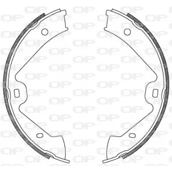 Jeu de mâchoires de frein OPEN PARTS BSA2181.00