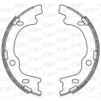 Jeu de mâchoires de frein OPEN PARTS BSA2184.00